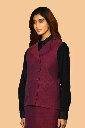 Trisha handloom pure cotton jacket for women