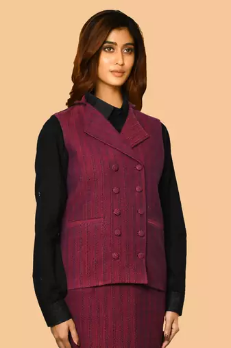 Trisha handloom pure cotton jacket for women