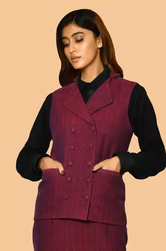 Trisha handloom pure cotton jacket for women