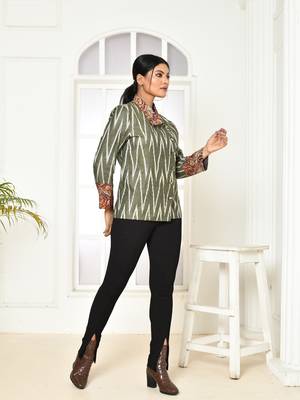 Cara ikkat cotton jackets for women 3