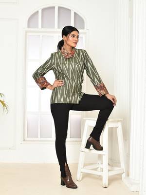 Cara ikkat cotton jackets for women 4