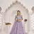 Women's Light Purple Butterfly Net White Cotton Thread And Zari Sequence Embroidered Work Lehenga Choli For Party Wear