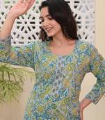 Printed Cotton Kurta with Pant