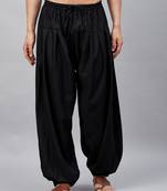 Vastramay men's black cotton linen blend pyjama