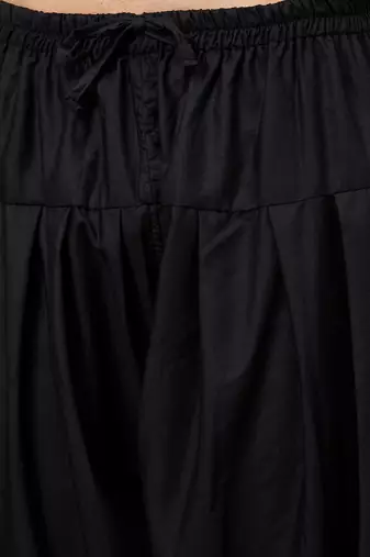 Vastramay men's black cotton linen blend pyjama