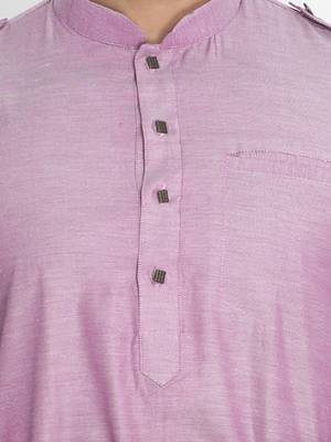 Vm Purple Cotton Blend Kurta 3