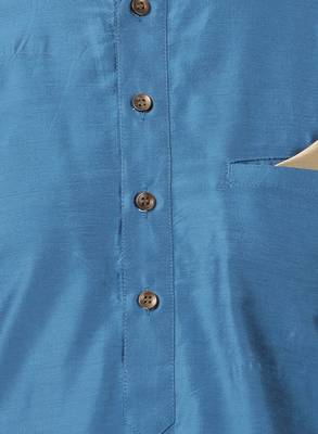 Dark Blue Cotton Blend Kurta 3