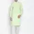 Light Green Cotton Linen Blend Kurta Pyjama Set