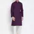 Purple Cotton Linen Blend Kurta Pyjama Set