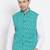 Vastramay men's light blue pure cotton nehru jacket
