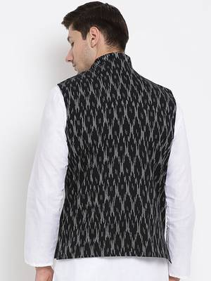 light blue pure cotton nehru jacket 4