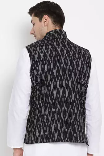 light blue pure cotton nehru jacket