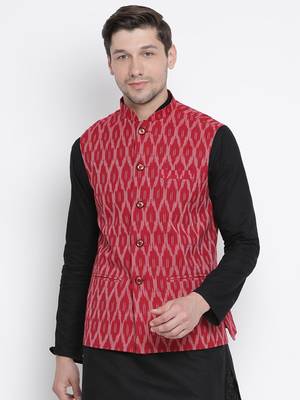 light blue pure cotton nehru jacket 1