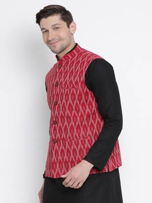 light blue pure cotton nehru jacket 2