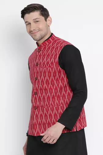 light blue pure cotton nehru jacket