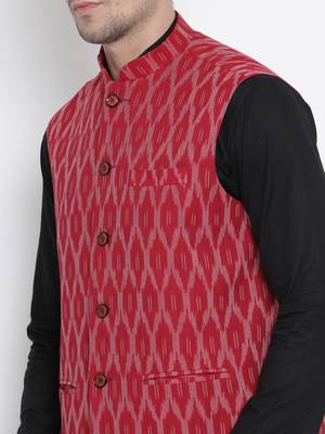 light blue pure cotton nehru jacket 3