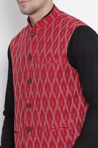 light blue pure cotton nehru jacket