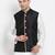 Vastramay men's black silk blend nehru jacket