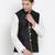 Vastramay men's black silk blend nehru jacket