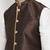 Vastramay men's brown silk blend nehru jacket