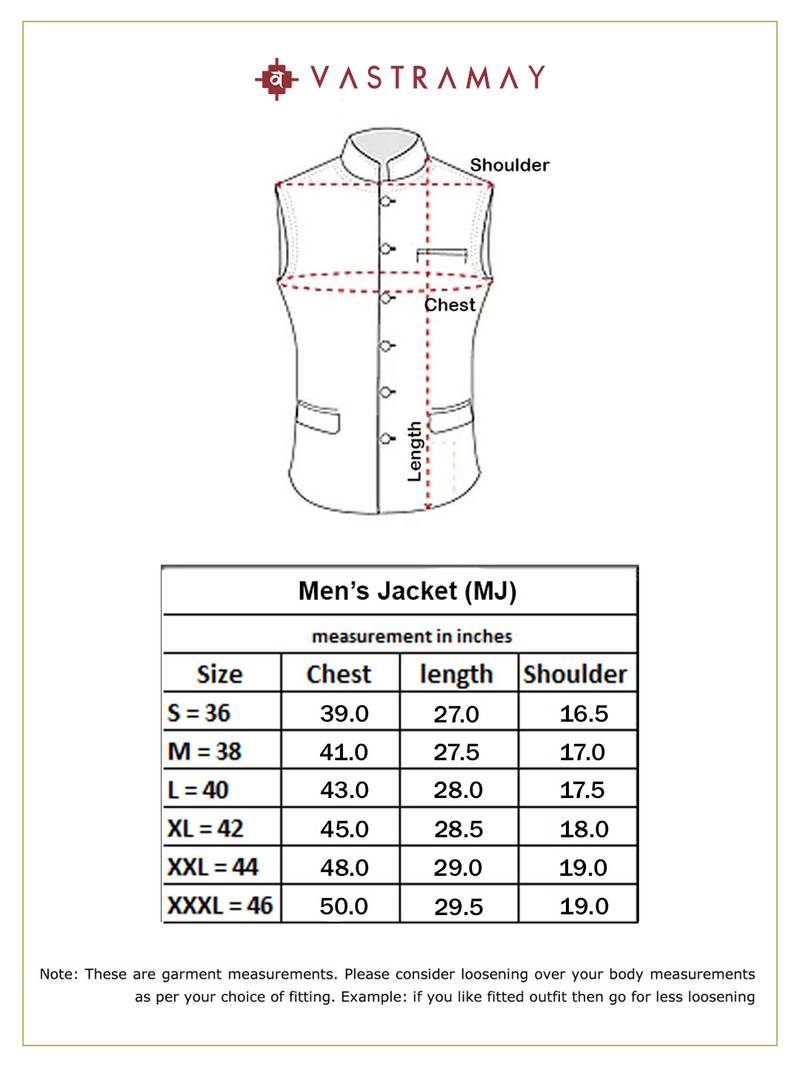 Vastramay men's brown silk blend nehru jacket