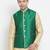 Vastramay men's green silk blend nehru jacket