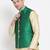 Vastramay men's green silk blend nehru jacket