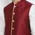 Vastramay men's maroon silk blend nehru jacket
