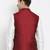 Vastramay men's maroon silk blend nehru jacket