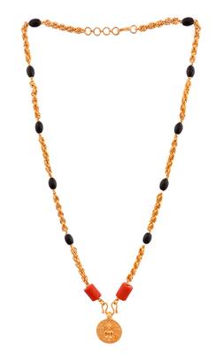 Black beads mangalsutra short  one gram gold 3