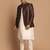 Vastramay men's coffee and cream viscose ethnic combo set