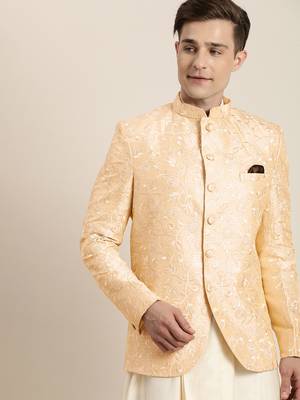Men'S Cream Silk Blend Jodhpuri 1