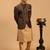 men's coffee and rose gold poly viscose ethnic combo set