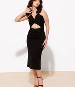 Urban sundari georgette printed maxi bodycon dress pink pack of 1