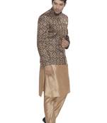 Brown Silk Blend Prince Coat