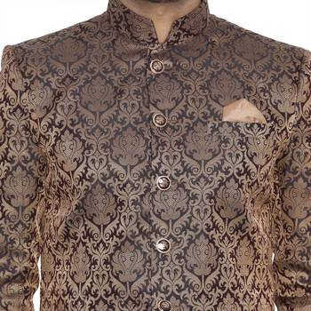 Brown Silk Blend Prince Coat 2