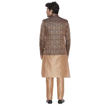Brown Silk Blend Prince Coat 3