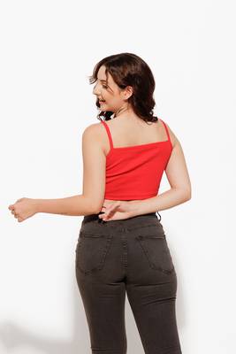 Urban sundari red cotton crop top pack of 1 3