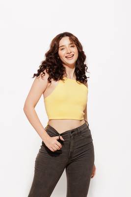 Urban sundari yellow cotton crop top pack of 1 1