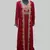 Maroon color Full Sleeves Handmade Two-Piece Jacket Style Moroccan Kaftan