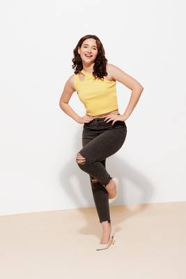 Urban sundari yellow cotton crop top pack of 1 2