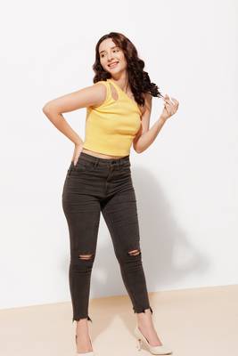 Urban sundari yellow cotton crop top pack of 1 6