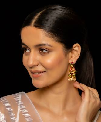 Multi coloured earrings 2