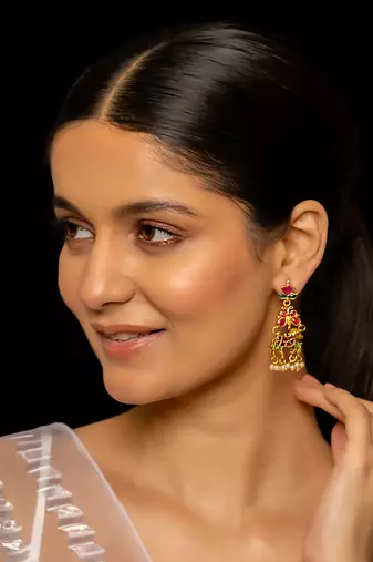 Multi coloured earrings