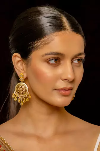 White earrings