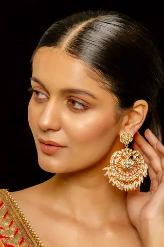 White earrings