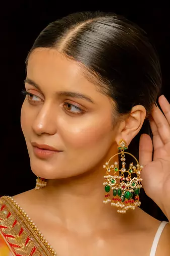 Multi coloured earrings