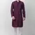 Wine cotton fabric smart sequins work festive wear indian traditional look men's kurta