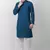 Teal cotton fabric smart sequins work festive wear indian traditional look men's kurta
