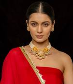 Multi coloured choker with earrings